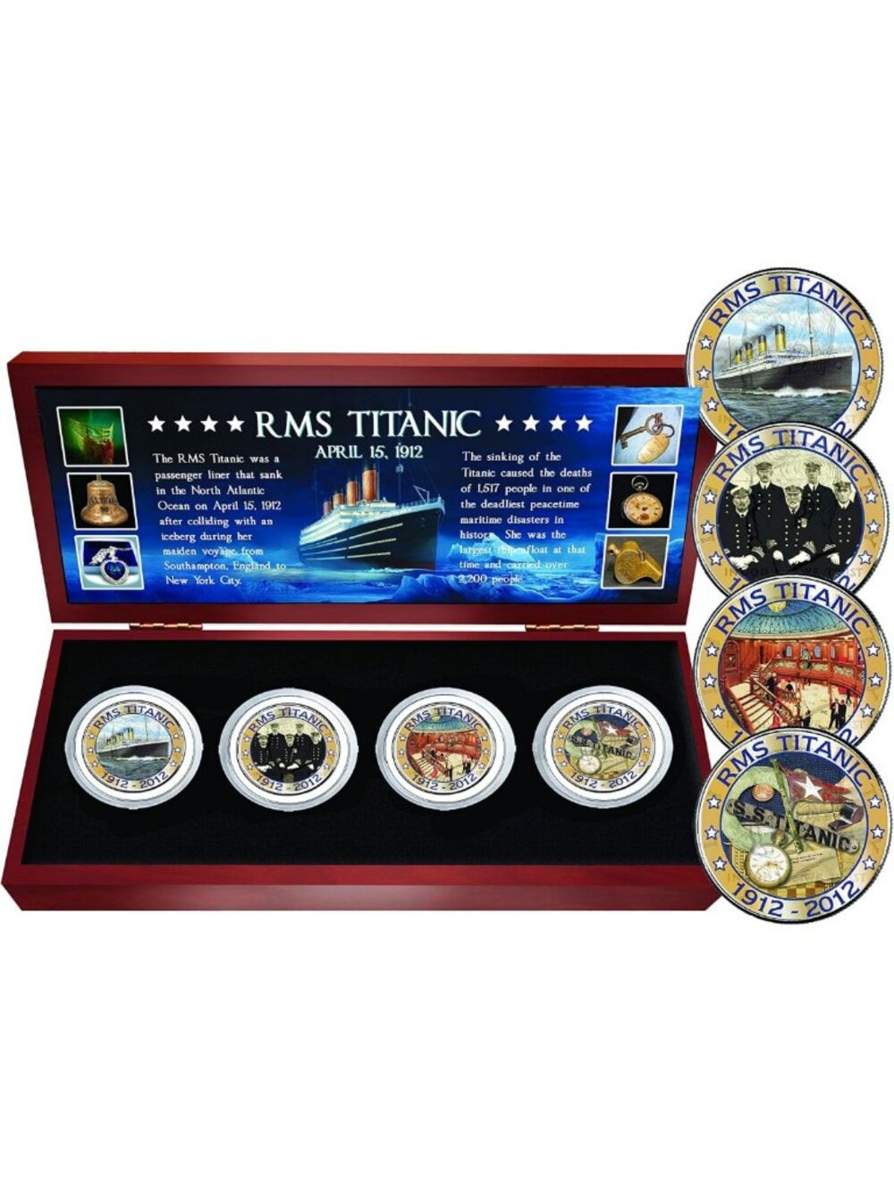 Collectible Titanic Four Coin Set - Limited Edition, Historical Memorabilia